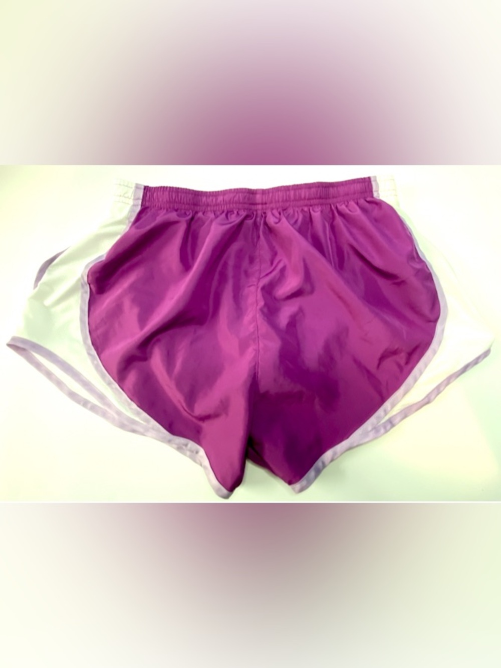 Women’s Purple Running Shorts with Contrast Trim